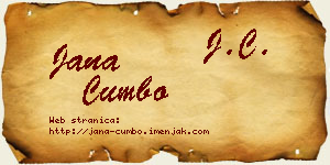 Jana Cumbo vizit kartica